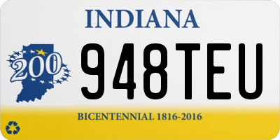 IN license plate 948TEU