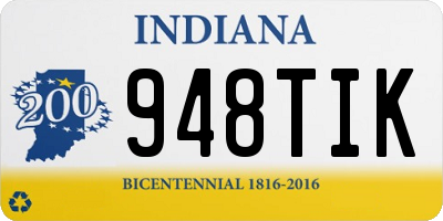 IN license plate 948TIK