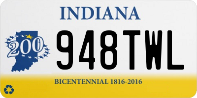 IN license plate 948TWL