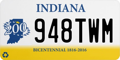 IN license plate 948TWM