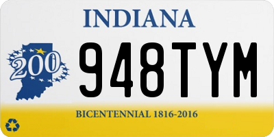 IN license plate 948TYM