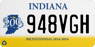 IN license plate 948VGH