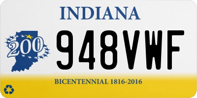 IN license plate 948VWF