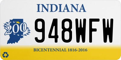 IN license plate 948WFW