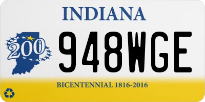 IN license plate 948WGE