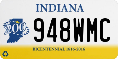 IN license plate 948WMC
