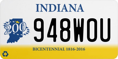 IN license plate 948WOU