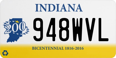 IN license plate 948WVL