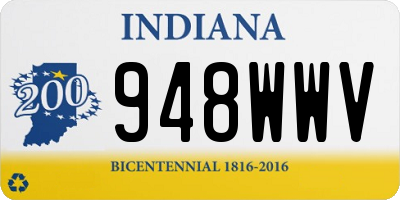 IN license plate 948WWV