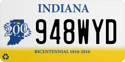 IN license plate 948WYD