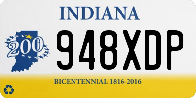 IN license plate 948XDP