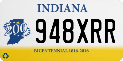 IN license plate 948XRR