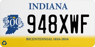 IN license plate 948XWF