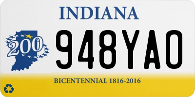 IN license plate 948YAO