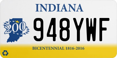 IN license plate 948YWF