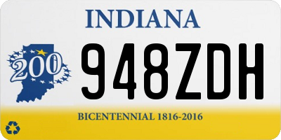 IN license plate 948ZDH