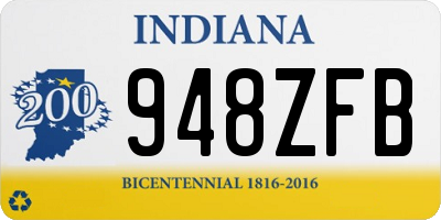 IN license plate 948ZFB