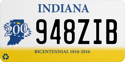 IN license plate 948ZIB