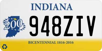 IN license plate 948ZIV