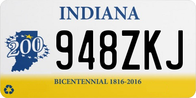 IN license plate 948ZKJ
