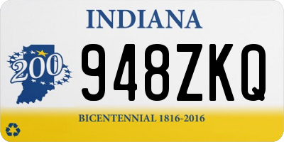 IN license plate 948ZKQ