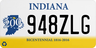 IN license plate 948ZLG