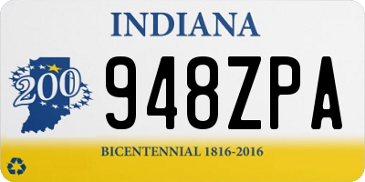 IN license plate 948ZPA