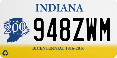 IN license plate 948ZWM