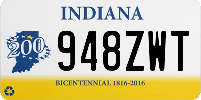 IN license plate 948ZWT