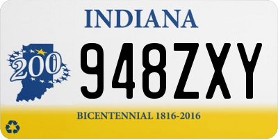 IN license plate 948ZXY