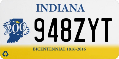 IN license plate 948ZYT
