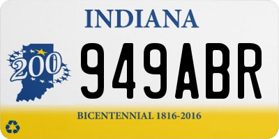 IN license plate 949ABR
