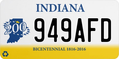 IN license plate 949AFD