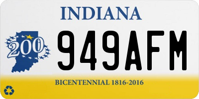 IN license plate 949AFM