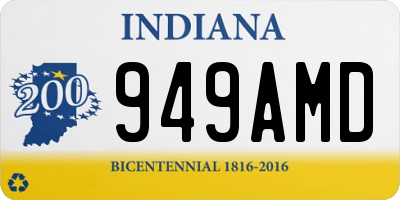 IN license plate 949AMD