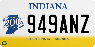 IN license plate 949ANZ