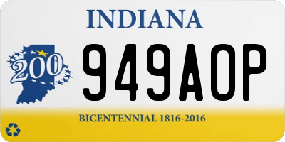 IN license plate 949AOP