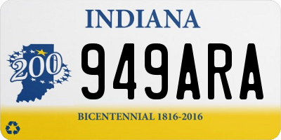 IN license plate 949ARA