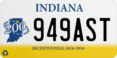 IN license plate 949AST