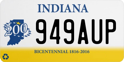 IN license plate 949AUP