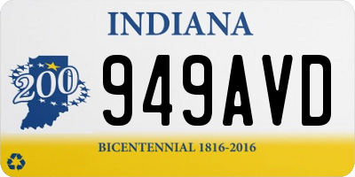 IN license plate 949AVD