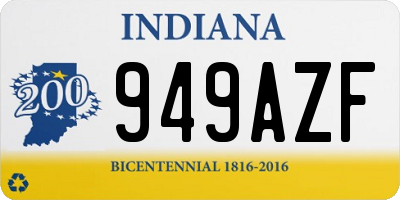 IN license plate 949AZF