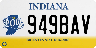 IN license plate 949BAV