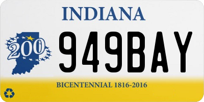 IN license plate 949BAY