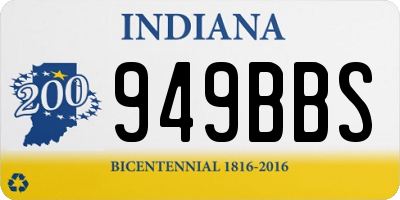 IN license plate 949BBS