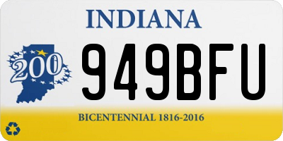 IN license plate 949BFU