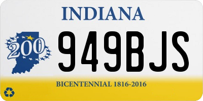 IN license plate 949BJS
