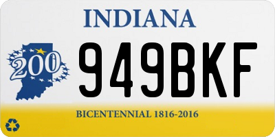 IN license plate 949BKF