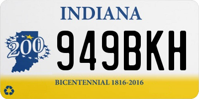 IN license plate 949BKH