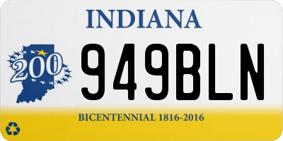 IN license plate 949BLN
